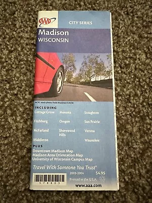 2002 AAA Madison Wisconsin City Series Travel Road Map~Box BG1 • $10.49
