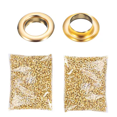 Grommet Machine Eyelet Hand Press Tool With 3 Dies And 1500 Pcs Gold Grommets • $11.59