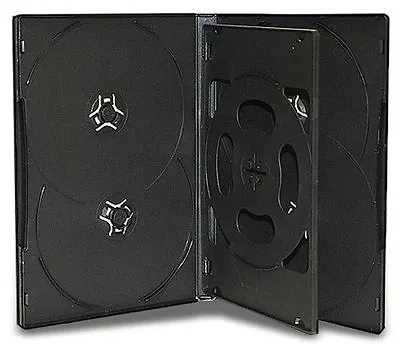 25x Hold 6 Black DVD CD Cover Cases 14mm - Holds 6 Discs • $40.45