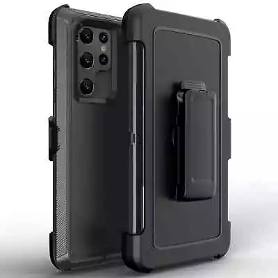 3 IN 1 Heavy Duty Armor Shockproof + Belt Clip Case For Samsung Galaxy S24 S23 • $18.69