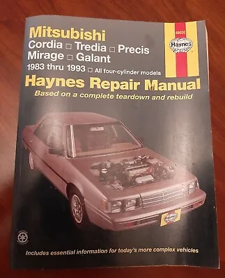 Haynes Repair Manual Mitsubishi 1983-1993 : Cordia  Precis Mirage Galant • $8.50