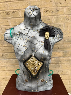 £99 • Buy Steampunk OOAK 24  Torso Jewellery Mannequin Apocalypse Metal Effect Unique Art