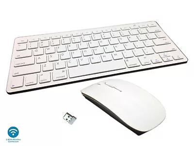 WIRELESS 2.4GHZ Mouse AND Keyboard COMBO APPLE IMAC MACBOOK PRO AIR UK • £20.99