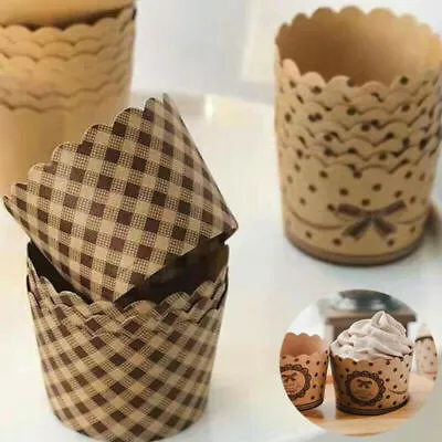 Wrapper Cake Baking Cup Mold Muffin Paper 50Pcs Cupcake Cupcake Liners • $7.37