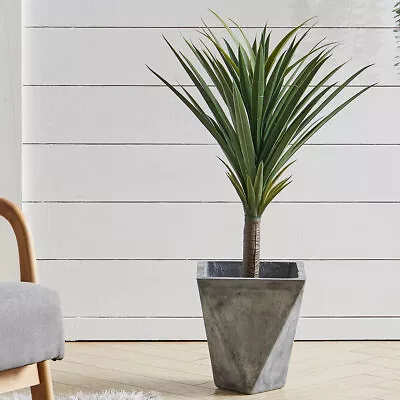 Large 90CM Artificial Yucca Tree Evergreen Potted Plant Home Indoor Outdoor Fake • £35.95