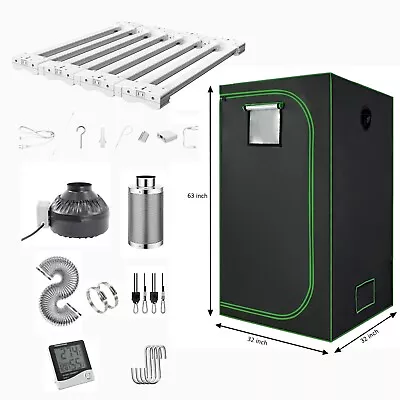 Grow Tent 2.7x2.7ft Hydroponics System Kit W/LED Grow Light + 4  Fan Kit Filter • $80.99