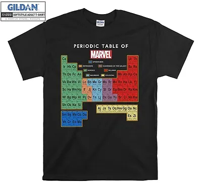 Periodic Table Of Marvel  T-shirt Gift Hoodie T Shirt Men Women Unisex 6446 • £12.95