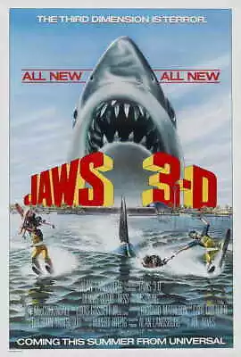 396284 JAWS 3 Movie WALL PRINT POSTER AU • $48.35