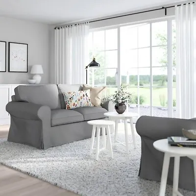 2 X IKEA Ektorp 2 Seater Sofa Covers Remmarn Light Grey Article: 004.723.54 PAIR • £165