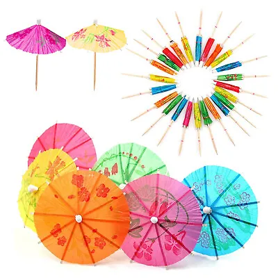£3.95 • Buy 50/144 X COCKTAIL UMBRELLAS TOOTHPICKS STICKS PAPER SKEWERS Party Fruits Drinks
