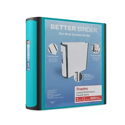 Staples 3  3-Ring Better Binder Light Blue 2/Pack ST55891-CCVS • $23.08