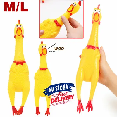 $11.95 • Buy Squeaker Shrilling Pet Dog Bite Chicken Toy Funny Screaming Squeeze Rubber Chew