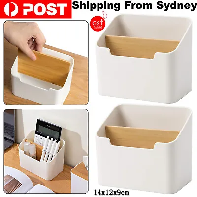 1/2/3X Phone TV Remote Control Storage Box Home Desk Makeup Organizer Container  • $12.96