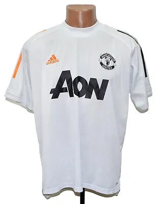 Manchester United 2020/2021 Training Football Shirt Jersey Adidas Size L Adult • $22.49