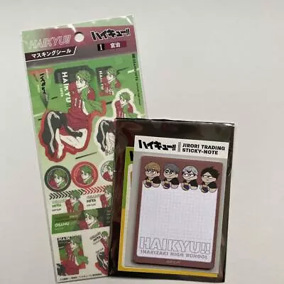 Haikyuu Plaza Jirori Trading Sticky Notes Inarizaki Masking Sticker Osamu Miya • $71.24