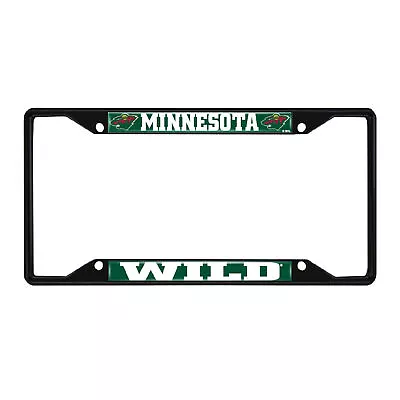 Fanmats NHL Minnesota Wild Black Metal License Plate Frame  • $13.99