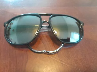 Vintage Vuarnet Sunglasses 117 Black Cable Hook PX8000 Mineral Lens • $279.95