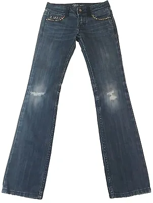 Miss Me Blue Size 14 Bling Pocket Jeans Rhinestones Bootcut  • $22.49