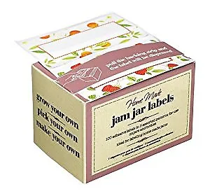 Box Of 100 Kitchen Craft Jam Jar Preserve Labels Self-Adhesive Jellies Marmalade • £5.89