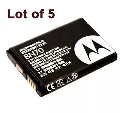 5 Motorola BN70 OEM Battery Lot W845 Quantico V860 Barrage Debut Karma Hint NEW • $19.95