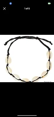 Cowrie Shell Adjustable Bracelet - BlackRRP6 • £1