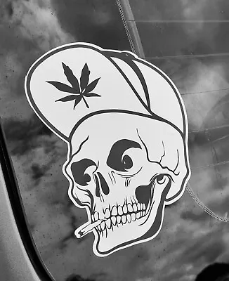 Stoner Skull Vinyl Car Decal Sticker • $10