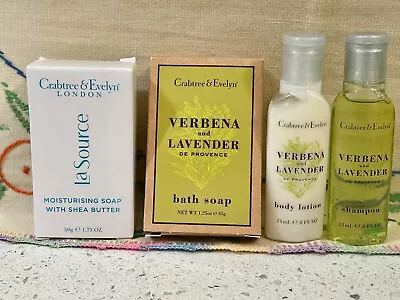 CRABTREE & EVELYN Verbena And Lavender SoapMini ShampooLotion + La Source Soap • £9.64