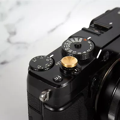 $12.08 • Buy REAL BRASS Shutter Button Soft Release Metal Concave  Fuji XT2 X20 X100 LEICA