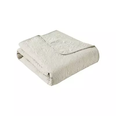 Luxe Quilted Throw Blanket - Damask Stitching Design Cotton Filled Spread Ult... • $38.95