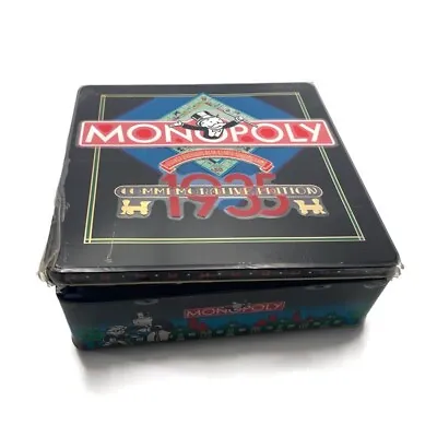 MONOPOLY Commemorative Edition 1935 Collector's Tin 1985 Parker Bros Laminated • $49.94