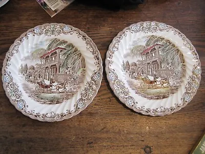 Vtg Johnson Brothers Heritage Hall Ironstone French Provincial(2)salad Plates  • $11.99