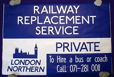 Railway Replacement Service London Northern Bus Transport Destination Blind • £35