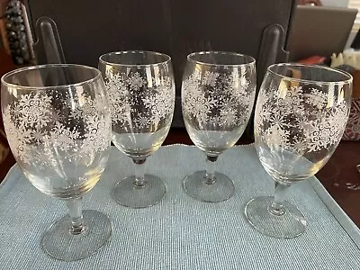 Snowflake Glass / Goblet 4ea • $9.99