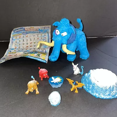 ZURU SMASHERS DINO ICE AGE FROZEN MAMMOTH BLUE WITH TUSKS & Minis • $6.99