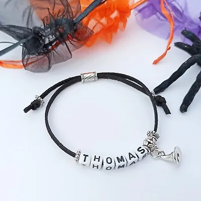£3.49 • Buy Halloween Bracelet Childrens Personalised Party Favour Gift Trick Or Treat Idea