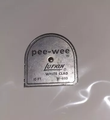 Vintage Lufkin Pee-Wee 10 Ft. White Clad W-6110 Made In U.S.A. D8 • $14.99