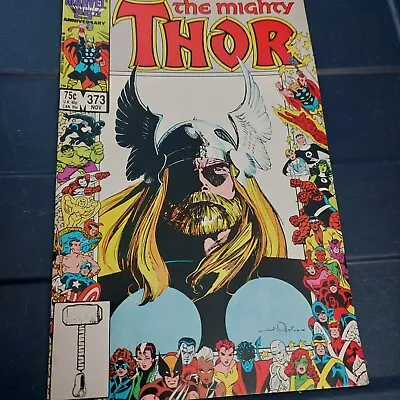 Thor #373 Comic Book 1986 VF+ Walter Simonson Marvel Border Cover VINTAGE • $5
