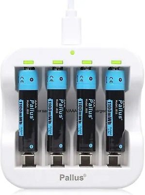 1.5V AAA Li-Ion Rechargeable Battery With 4 Slot Charger Triple A Battery • £15.99