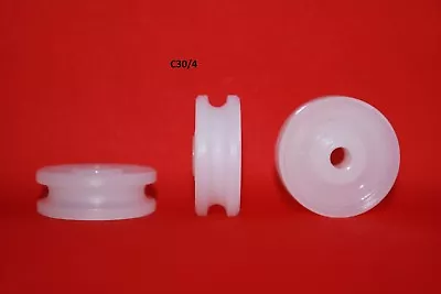 £5 • Buy 30mm Round Groove- Nylon Pulley Wheel, Roller For 4mm Rope, 