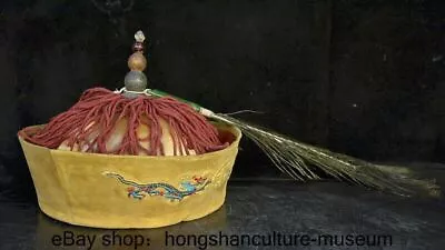 9.2  Collect China Qing Dynasty Emperor Tang Costume Cap Landlord Traditional Cap • $197.13