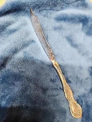 1835 R. Wallace Floral 1902 Master Butter Knife Twist Handle 7  Monogram  A  • $10