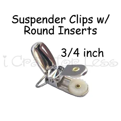50 Mitten Pacifier Holder Suspender Clips - 3/4  Round  • $17.99