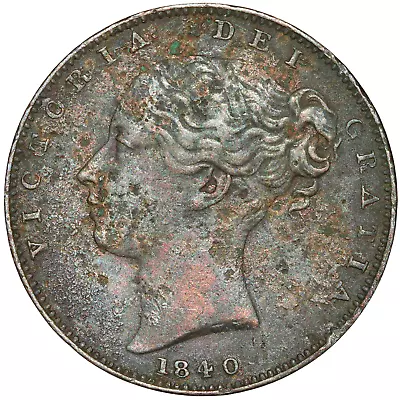 1840 Great Britain Victoria Farthing Coin • £15