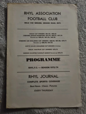 £1.50 • Buy Rhyl FC V Leek Town FA Non-league Trophy November 1973