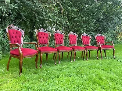 £280 • Buy Antique Reproduction French Louis Rococo Style Mahogany 6 X Dining Chairs #M
