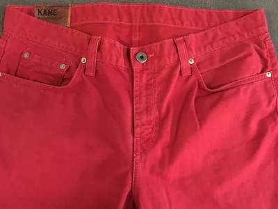 J Brand Mens Kane Slim Straight Leg Jeans In Crafted Buoy Red Size 36 • $50