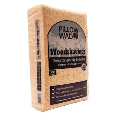 Pillow Wad Premier White Wood Shavings Perfect For Small Animal Bedding 3.6kg • £13.29