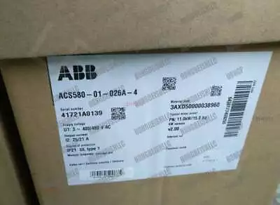 ABB ACS580-01-026A-4/11KW New Factory Sealed Spot Goods！ Expedited Shipping • $999