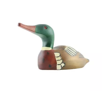 Vintage Maine Woods Red Breasted Merganser Wooden Decoy Painted Signed 1992 • $31.98