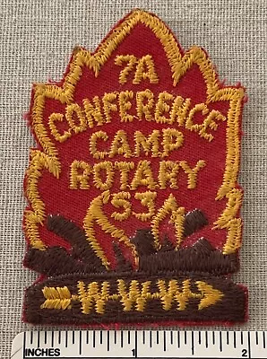 Vintage 1953 OA AREA 7A Order Of The Arrow Conference PATCH Camp Rotary WWW • $69.99